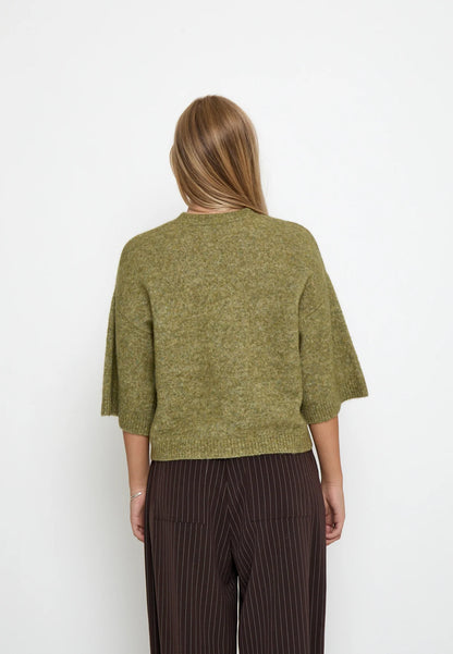 Minus Cheryl Knit Pullover Fir Green Melange - Lifestyle