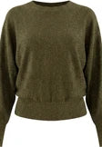 Dana Metallic Bat Sleeve Pullover