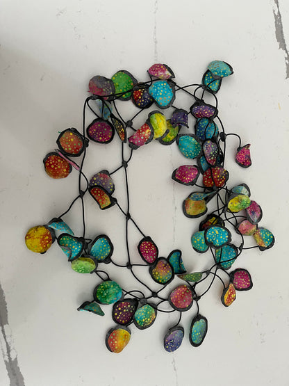 Batik Fabric & Rubber Necklace - Suttles & Seawinds