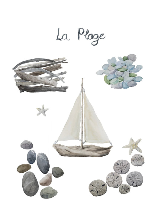 La Plage - Cotton Tea Towel - Suttles & Seawinds