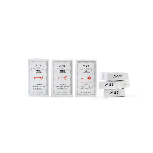 Rue de Marli N°27 Bois Précieux gift box of six 25 g guest soaps