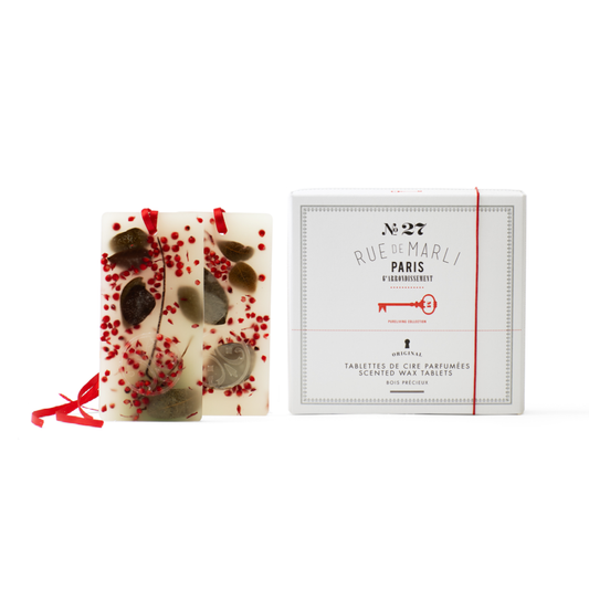 Rue de Marli N°27 Bois Précieux scented soy wax tablets, box of 2
