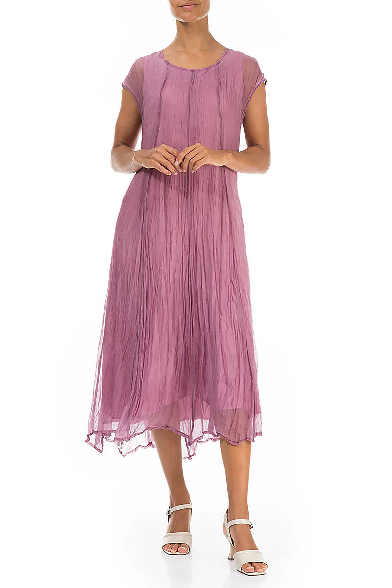 GRIZAS - CRUMPLED SILK CHIFFON DRESS