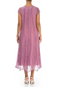 GRIZAS - CRUMPLED SILK CHIFFON DRESS