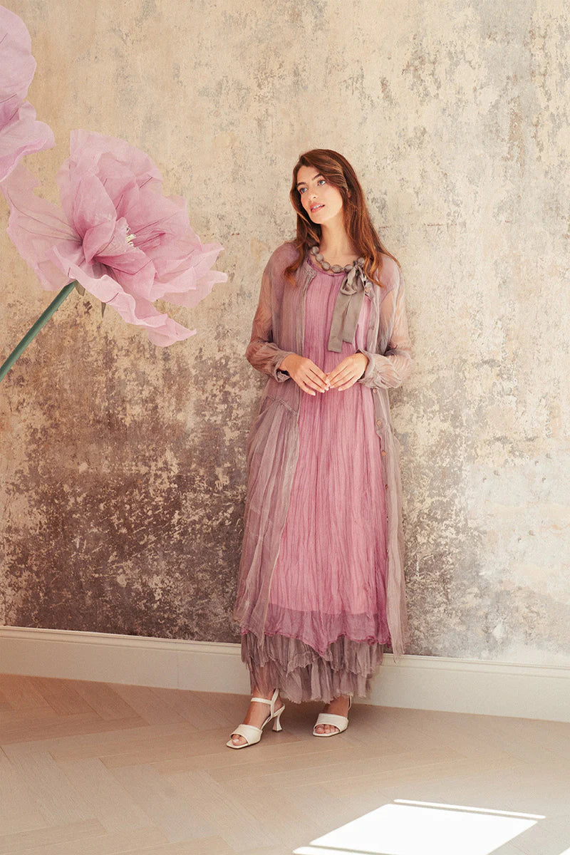 GRIZAS - CRUMPLED SILK CHIFFON DRESS