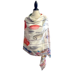EXPRESSIONS - ABSTRACT POPPIES SCARF