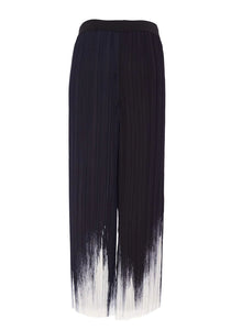 NAYA- PLEATED PANT BLACK/WHITE