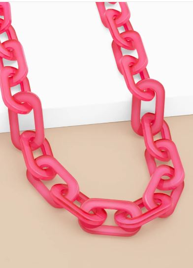 ZENZII- RESIN FLAT LINK NECKLACE