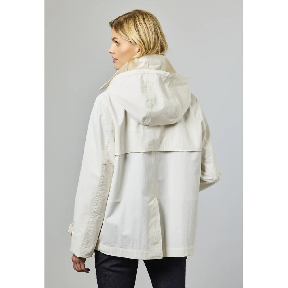 NICOLETTE HOODED SHORT TRENCH COAT