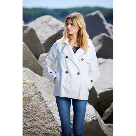 NICOLETTE HOODED SHORT TRENCH COAT