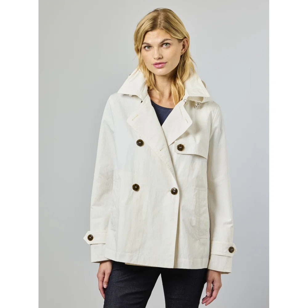 NICOLETTE HOODED SHORT TRENCH COAT