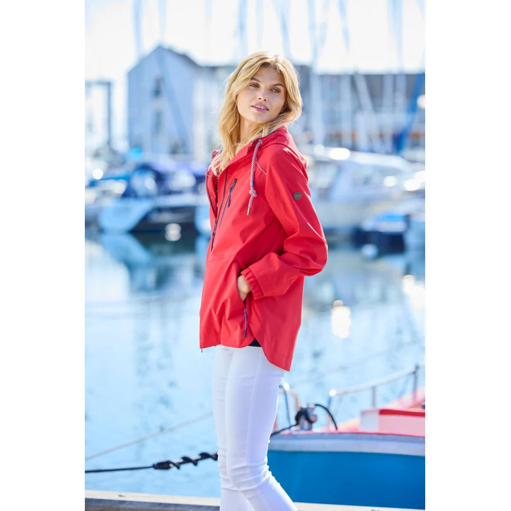 NOA RED HOODED COAT