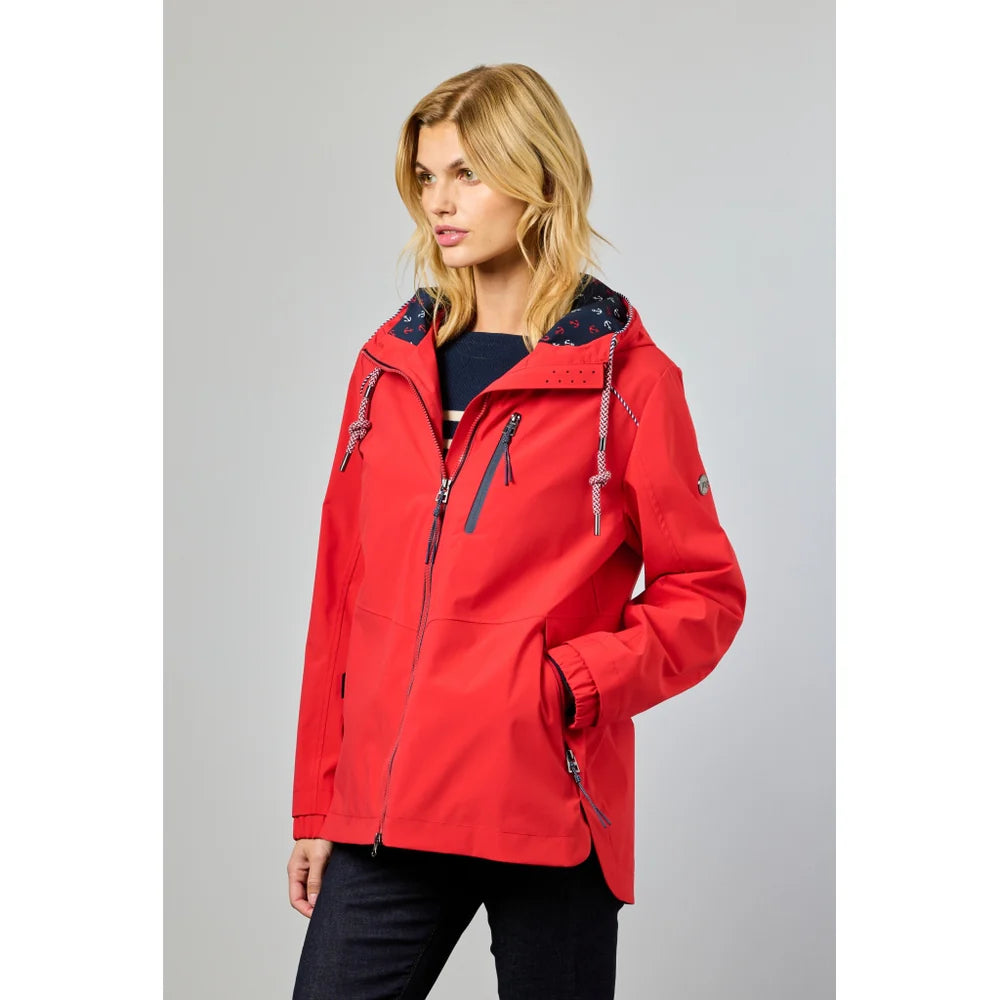 NOA RED HOODED COAT