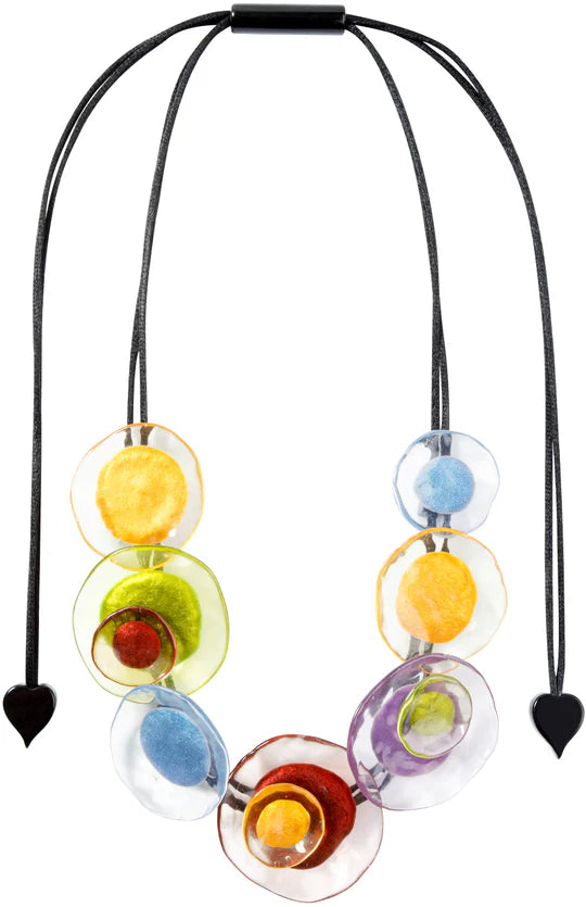 ZSISKA - PRUE COLLECTION ADJUSTABLE FLORA 7 DISC NECKLACE