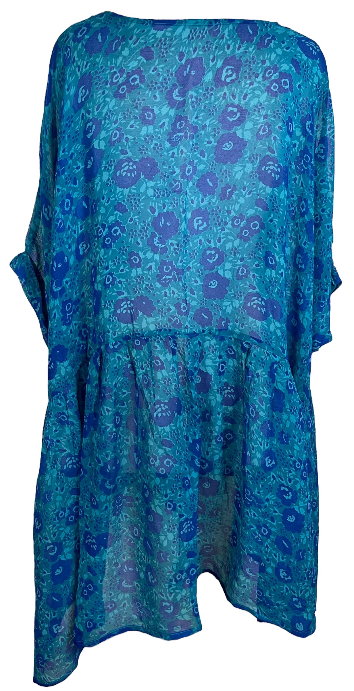 sariKNOTsari  PRG6347 Sheer Avatar Pure Silk Boxy Babydoll Dress