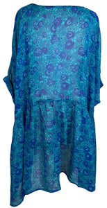 sariKNOTsari  PRG6347 Sheer Avatar Pure Silk Boxy Babydoll Dress