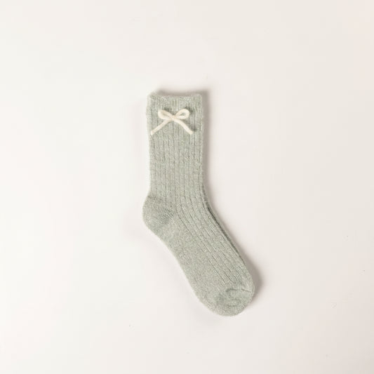 Plush Bow Detailed Socks