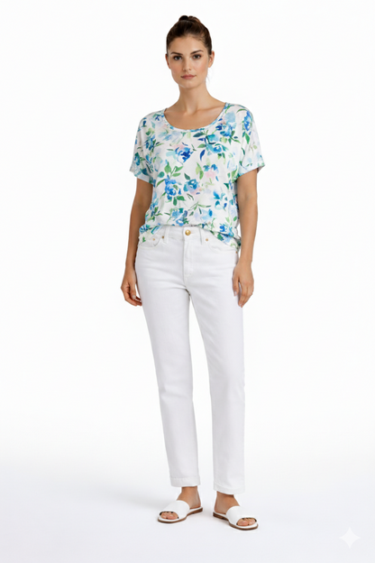 Premium Coloured  Straight Leg Denim in White - Suttles & Seawinds