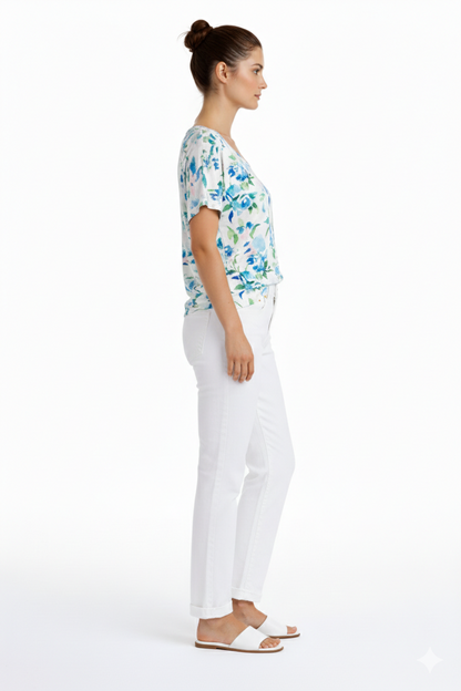 Premium Coloured  Straight Leg Denim in White - Suttles & Seawinds