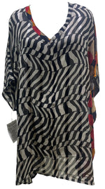 Load image into Gallery viewer, SARIKNOTSARI - SHEER AVATAR SILK SHORT KAFTAN TUNIC
