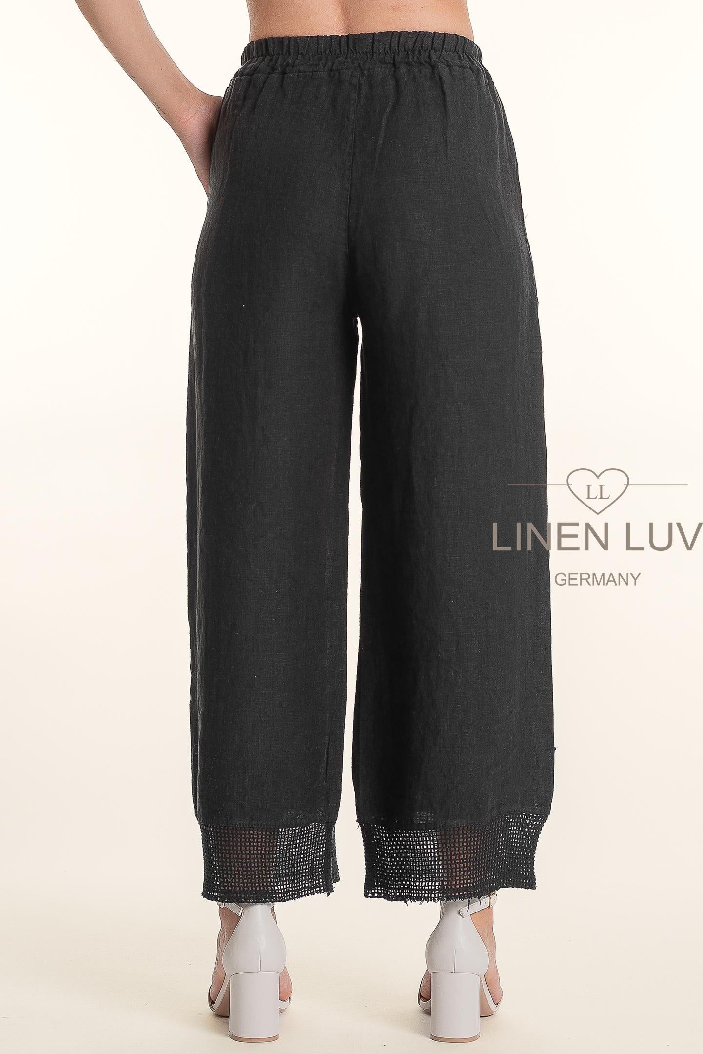 French Linen Hem Detailing Pant - Suttles & Seawinds