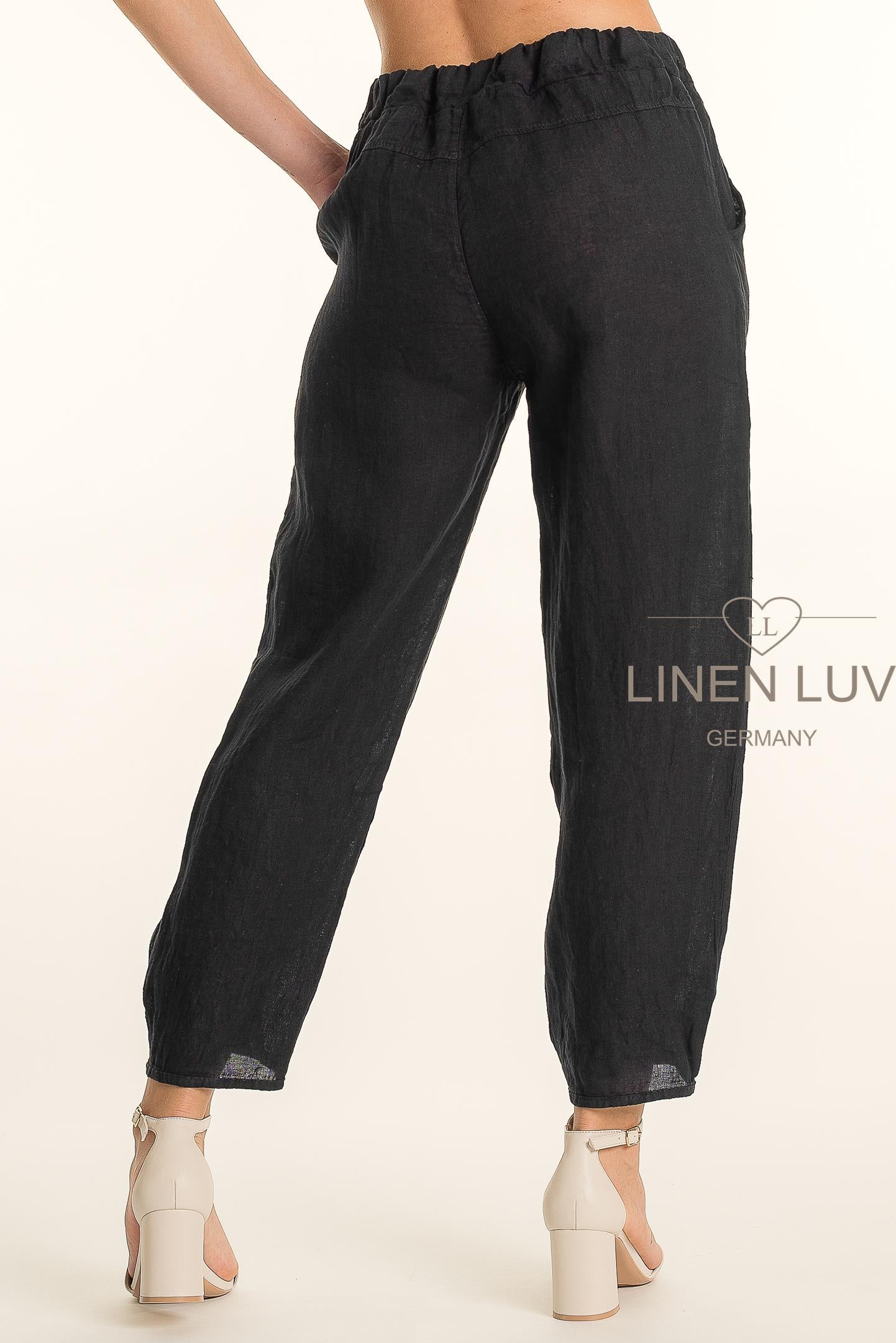 French Linen Twist Hem Ankle Pant - Suttles & Seawinds
