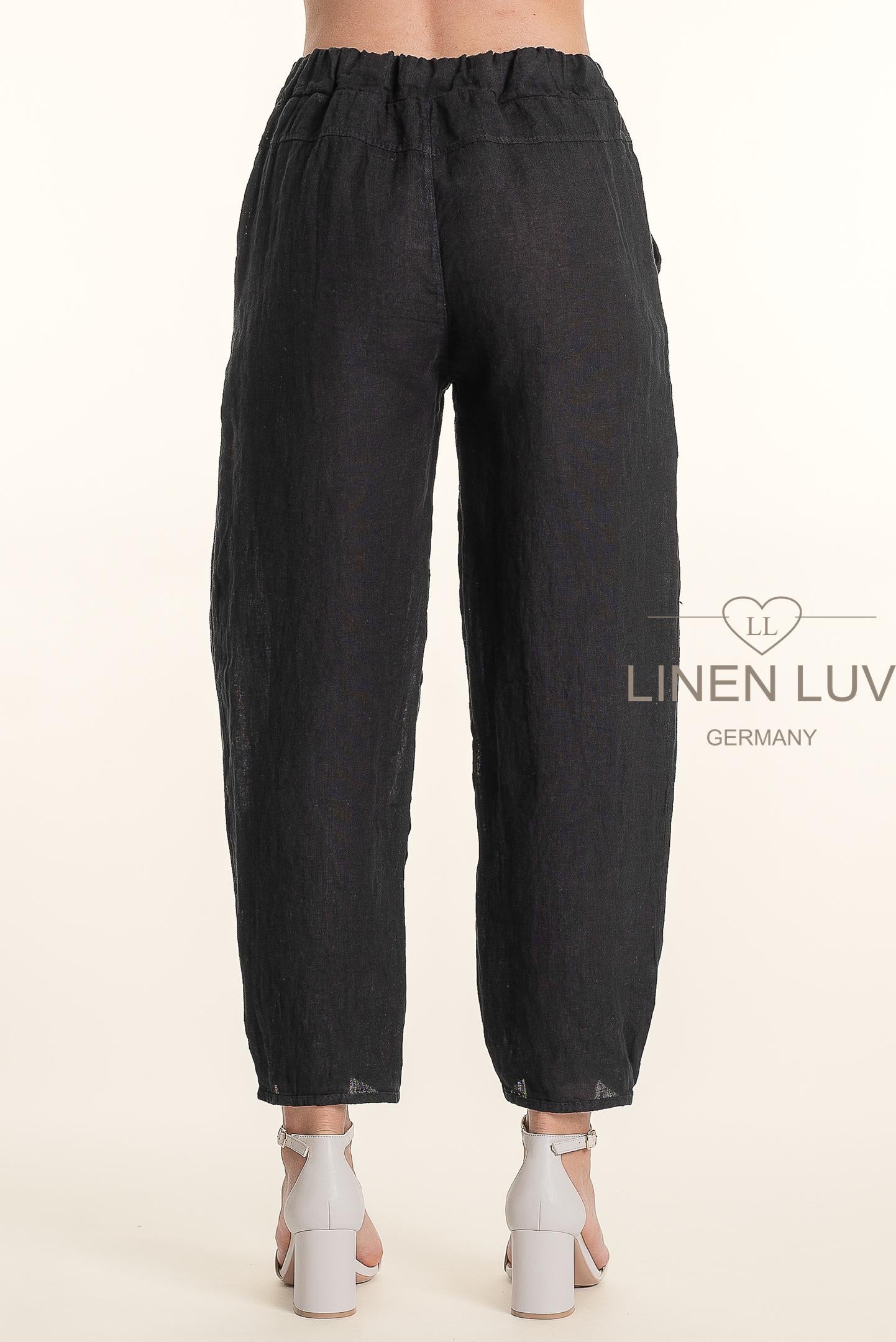 French Linen Twist Hem Ankle Pant - Suttles & Seawinds