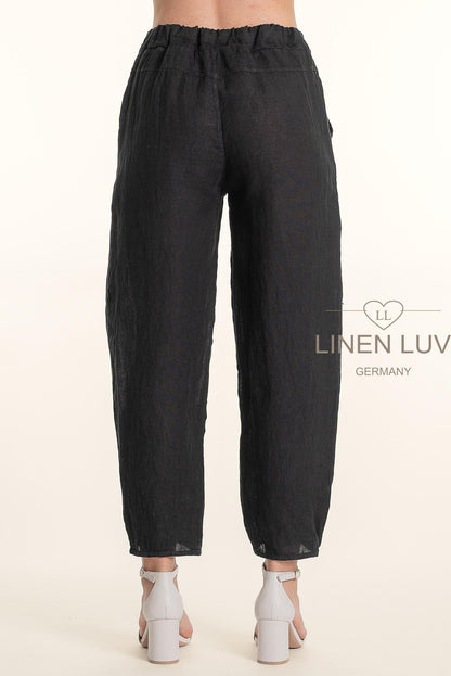 French Linen Twist Hem Ankle Pant - Suttles & Seawinds