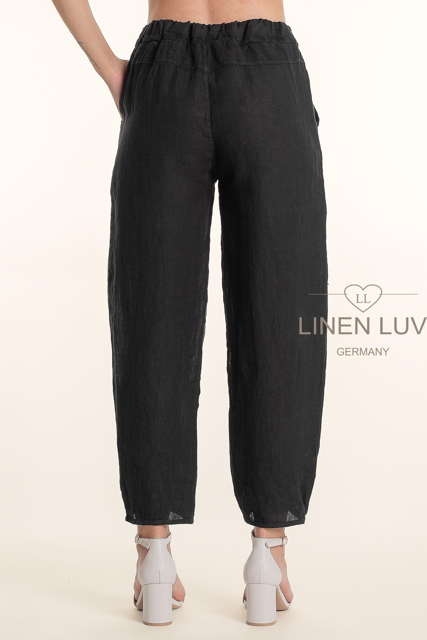 French Linen Twist Hem Ankle Pant - Suttles & Seawinds