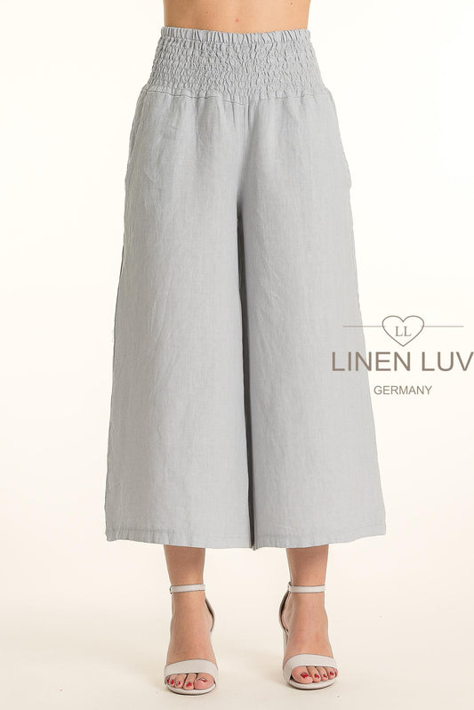 French Linen Wide Band Ankle Pant - Suttles & Seawinds