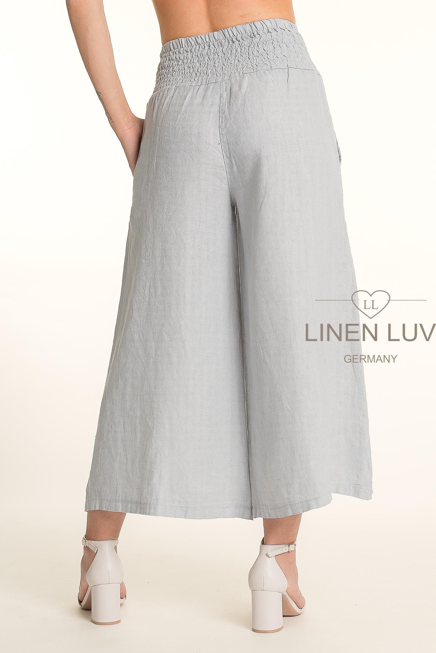 French Linen Wide Band Ankle Pant - Suttles & Seawinds