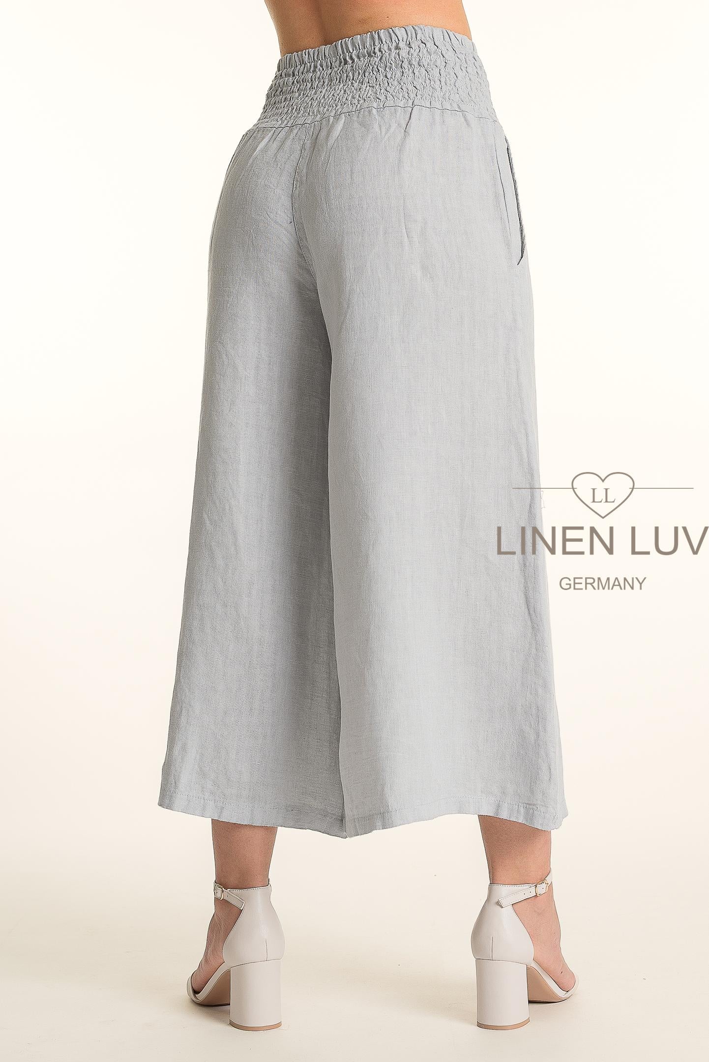 French Linen Wide Band Ankle Pant - Suttles & Seawinds