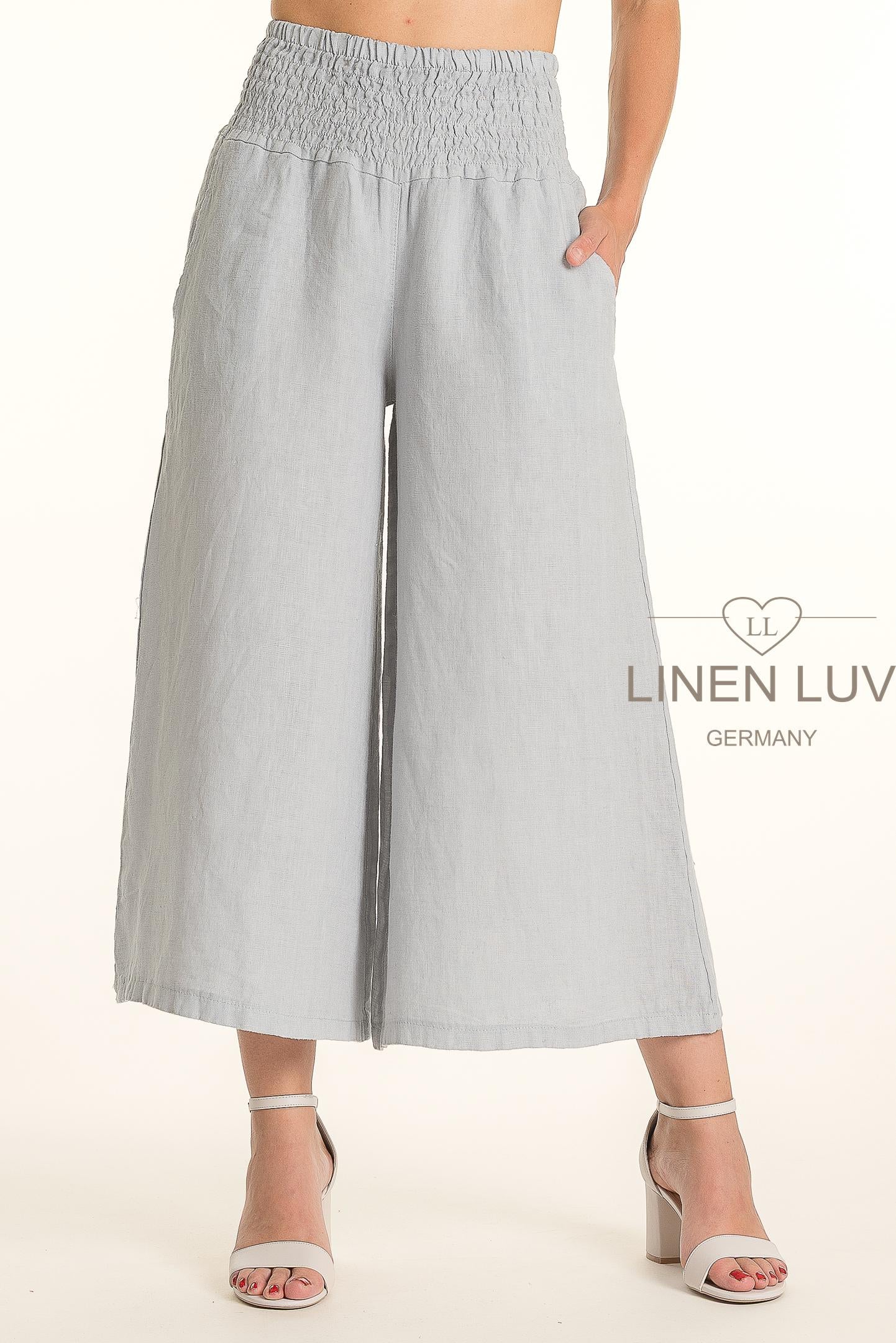 French Linen Wide Band Ankle Pant - Suttles & Seawinds