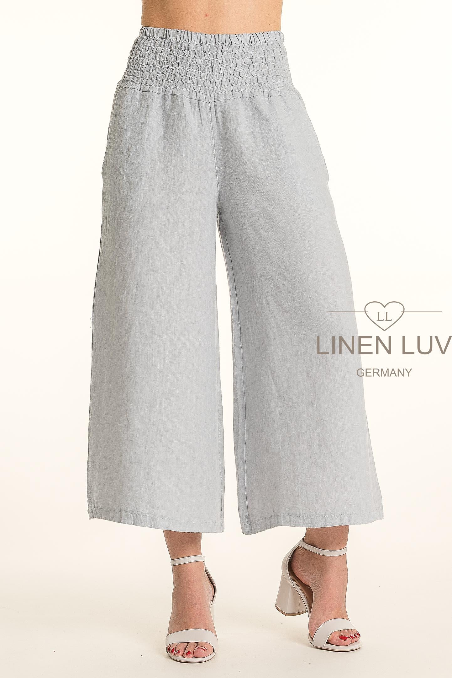 French Linen Wide Band Ankle Pant - Suttles & Seawinds