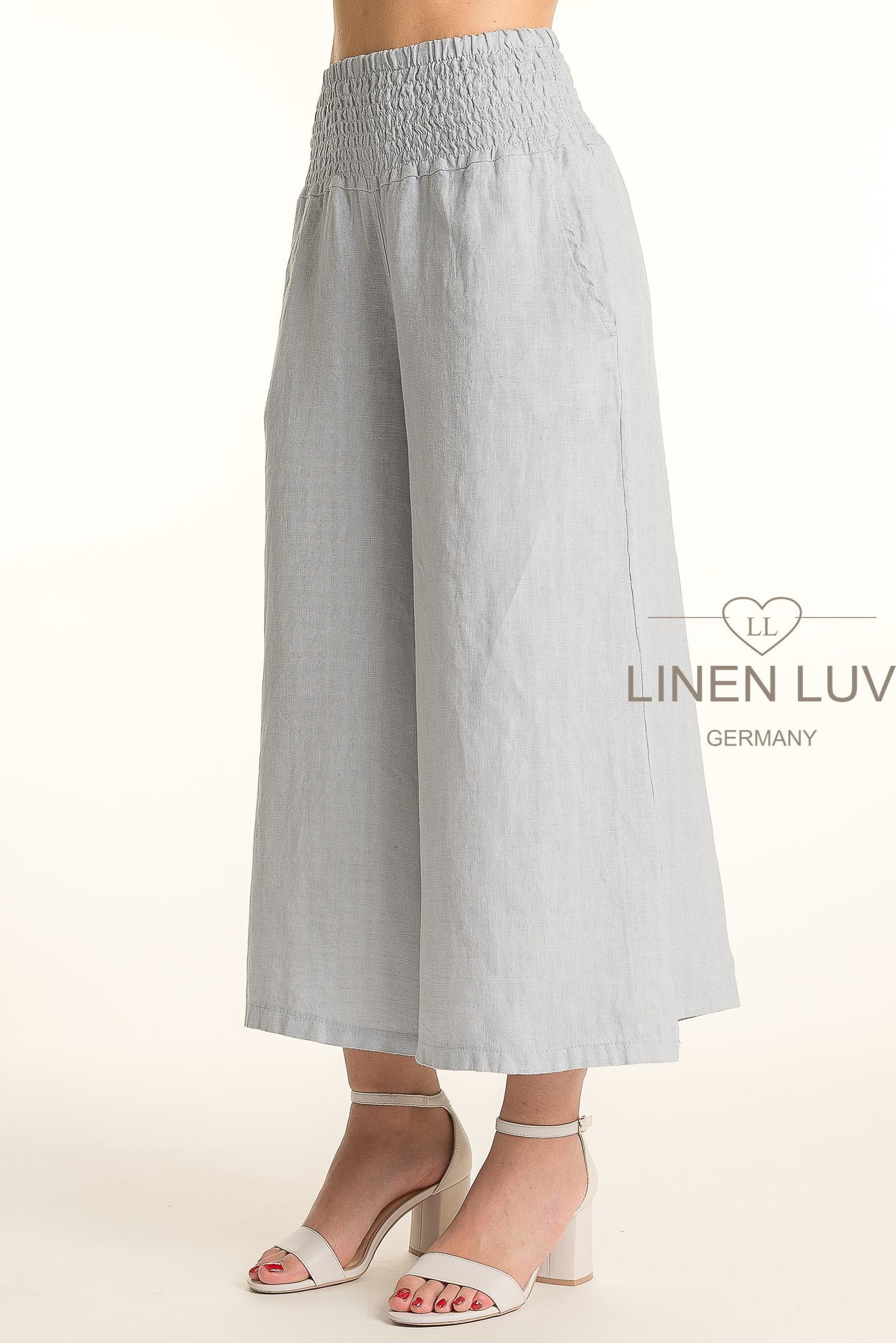 French Linen Wide Band Ankle Pant - Suttles & Seawinds