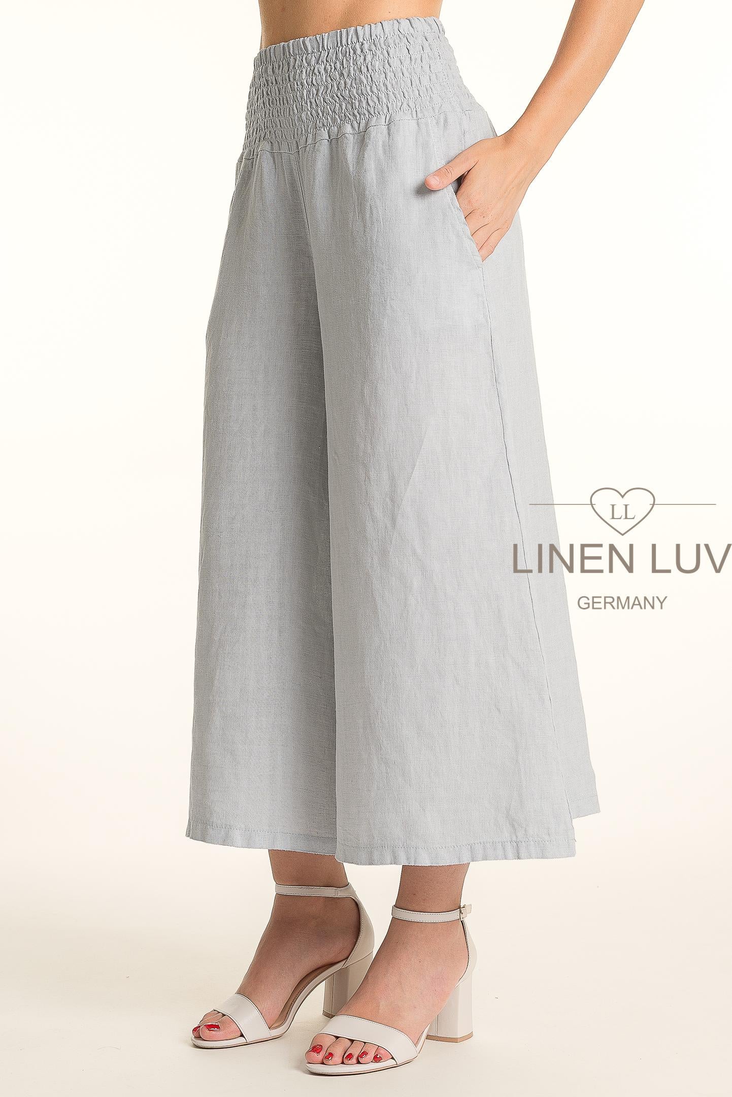French Linen Wide Band Ankle Pant - Suttles & Seawinds