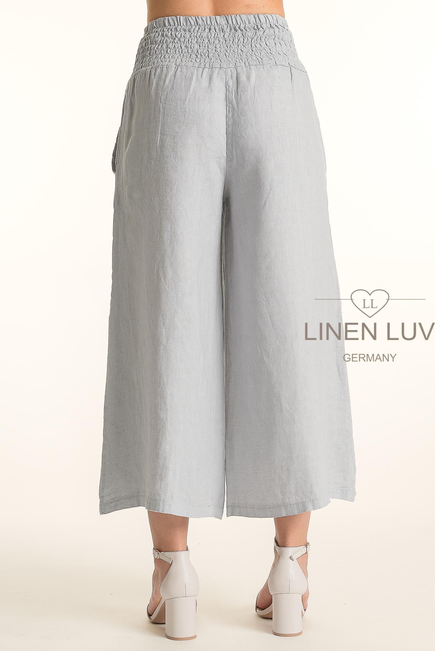 French Linen Wide Band Ankle Pant - Suttles & Seawinds