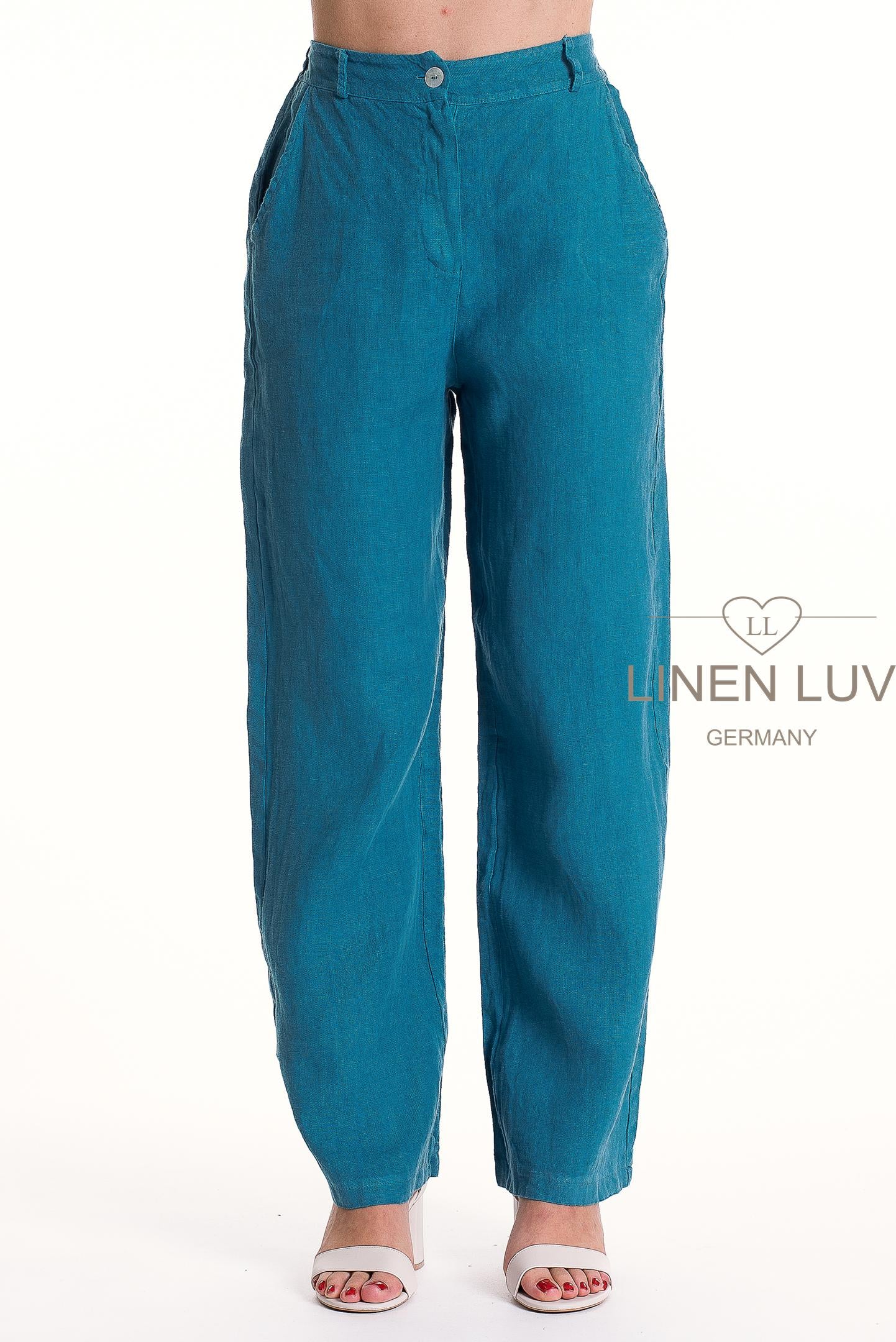 French Linen Button Front Classic Pant - Suttles & Seawinds