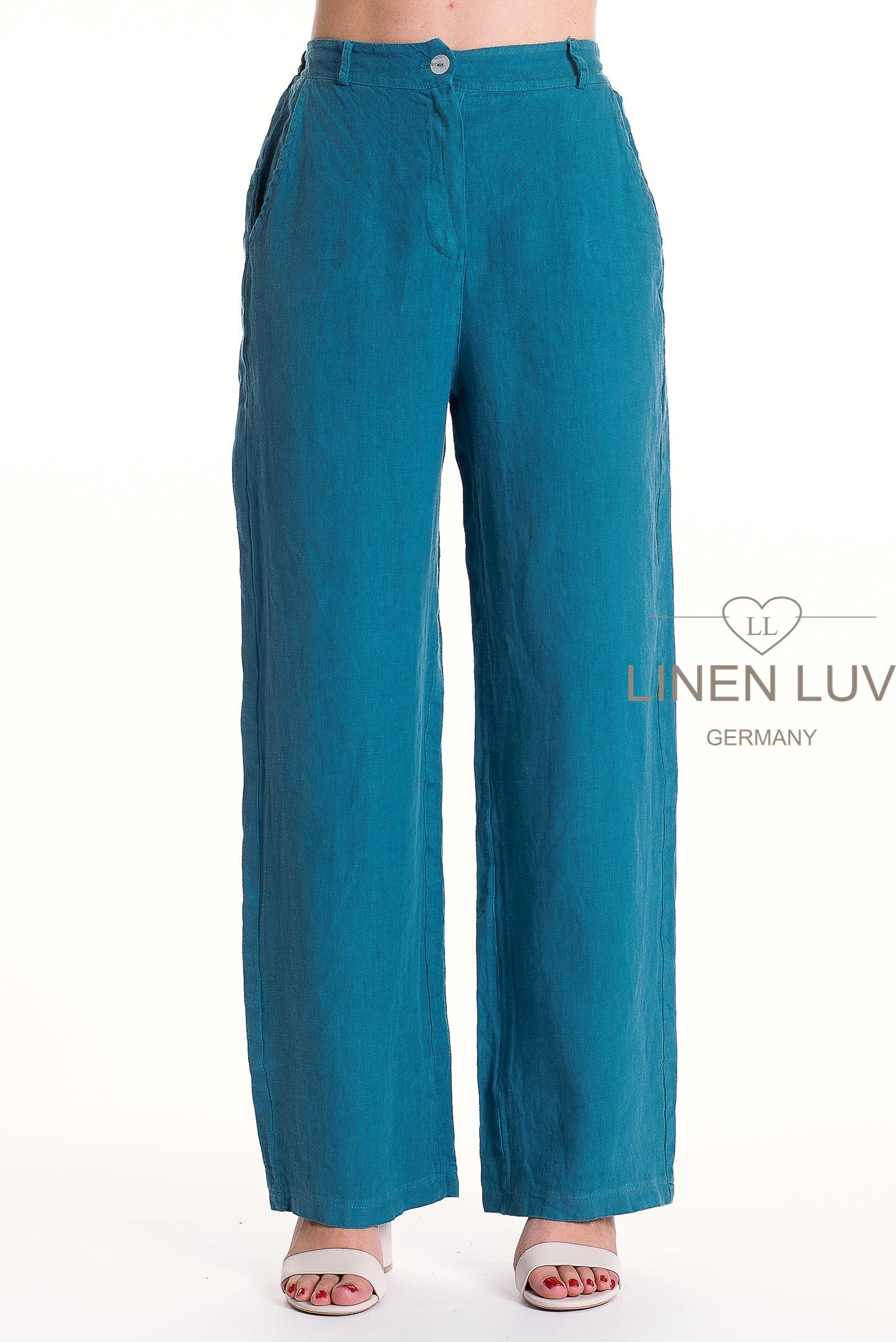 French Linen Button Front Classic Pant - Suttles & Seawinds