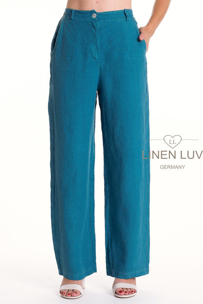 French Linen Button Front Classic Pant - Suttles & Seawinds