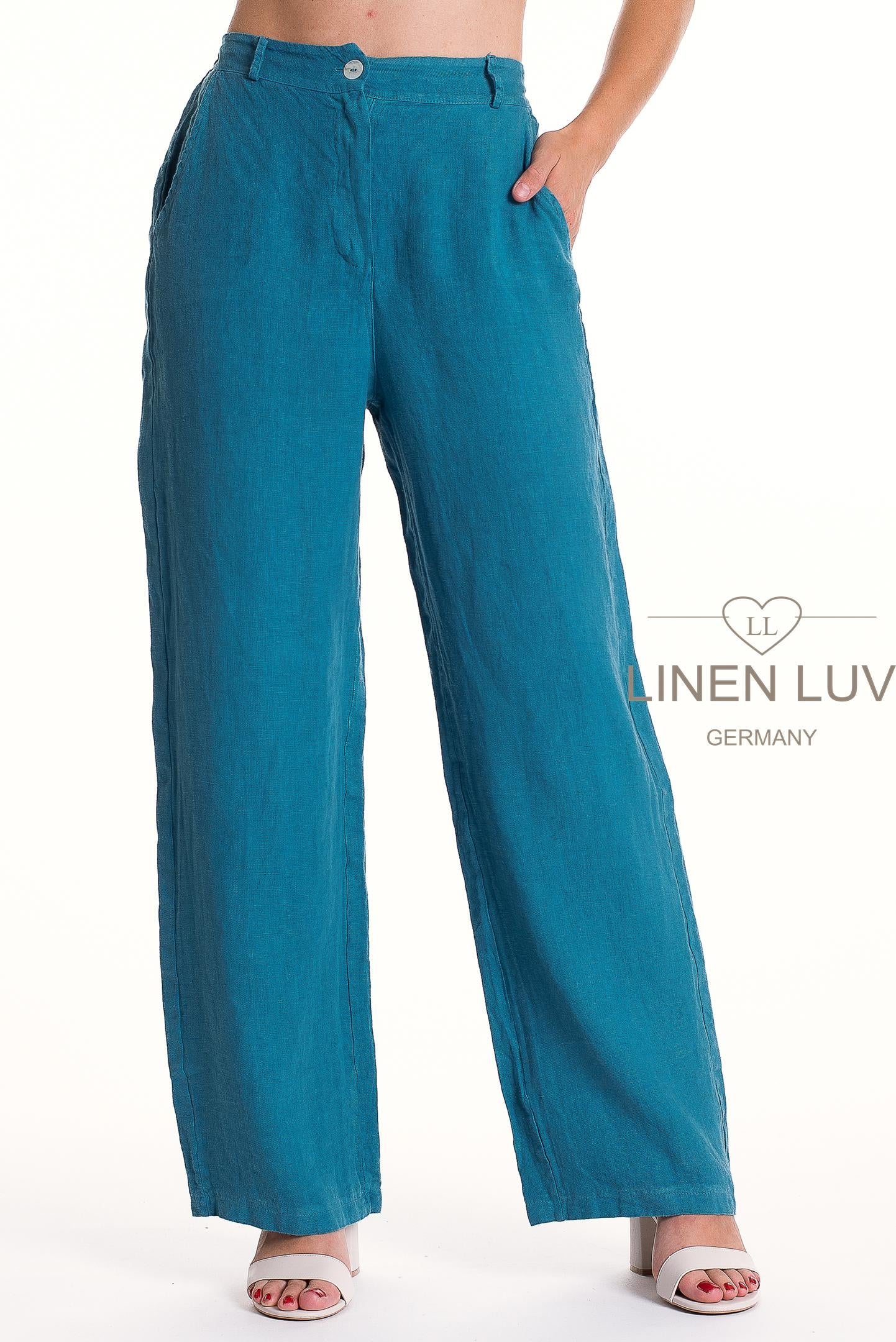French Linen Button Front Classic Pant - Suttles & Seawinds