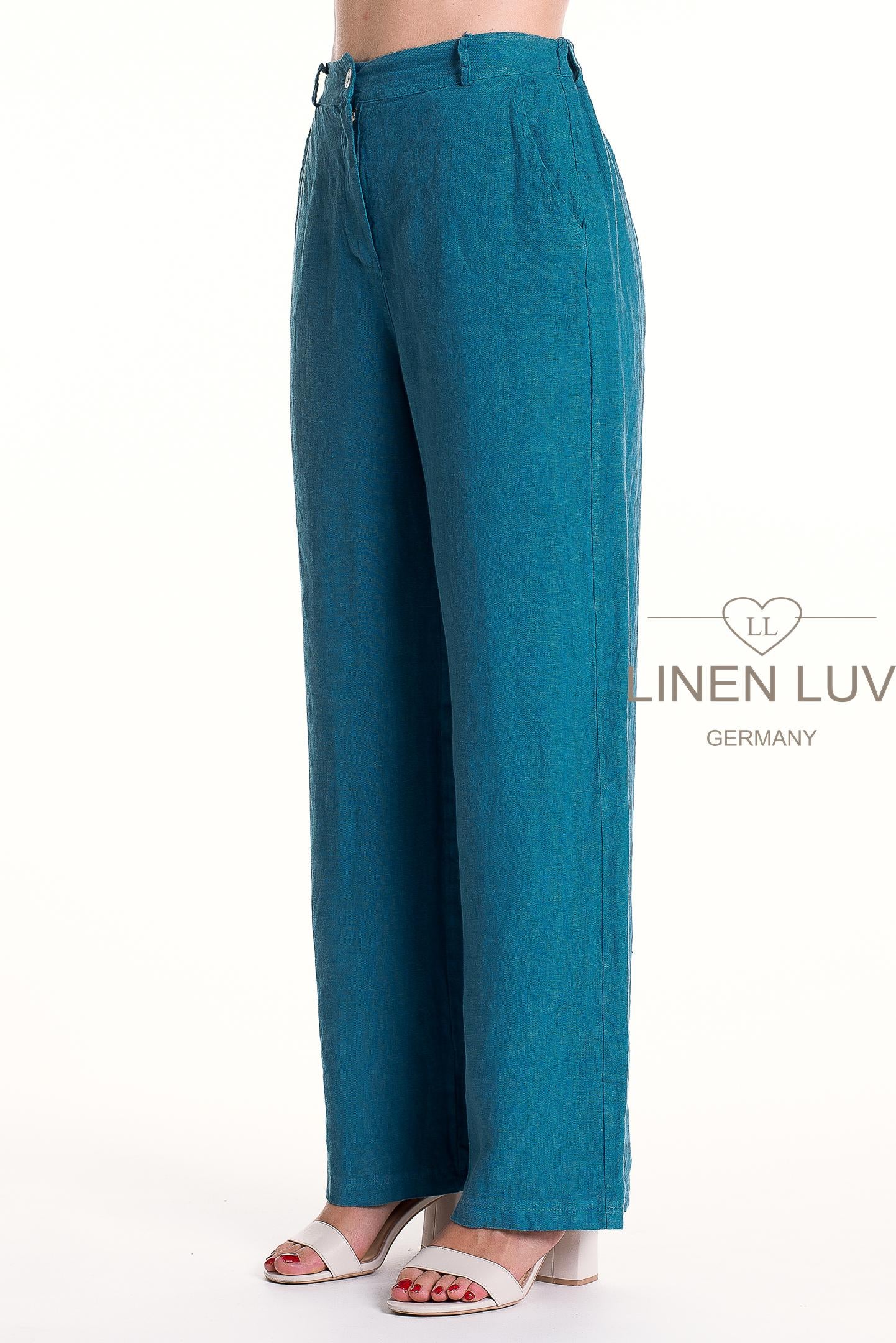French Linen Button Front Classic Pant - Suttles & Seawinds
