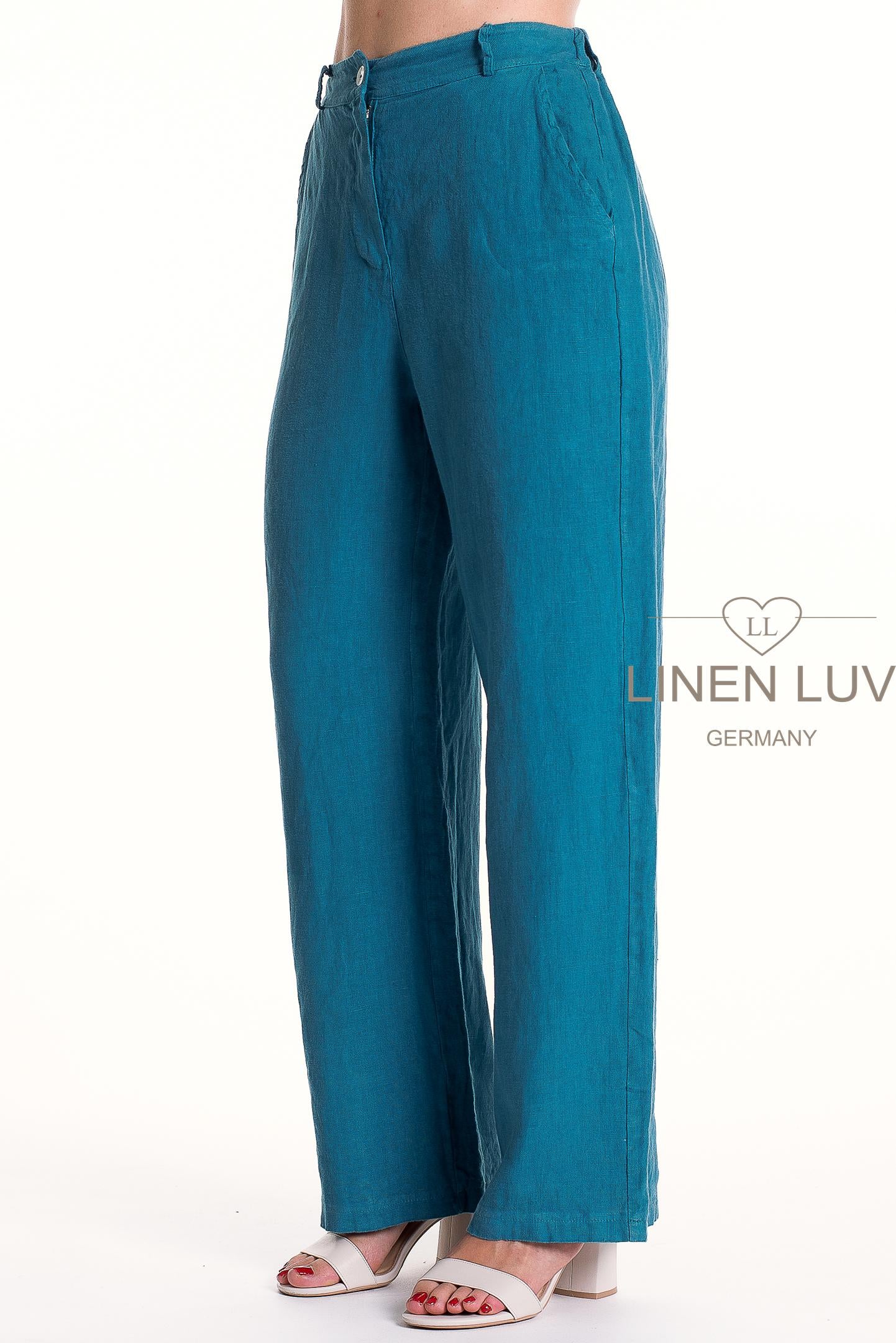 French Linen Button Front Classic Pant - Suttles & Seawinds