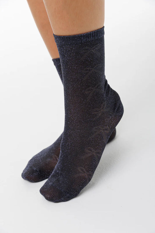 LIMLIM - SHINY BOW SPARKLE SOCKS