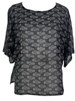 Load image into Gallery viewer, sariKNOTsari  PRG6294 Sheer Avatar Pure Silk Side Slit Top
