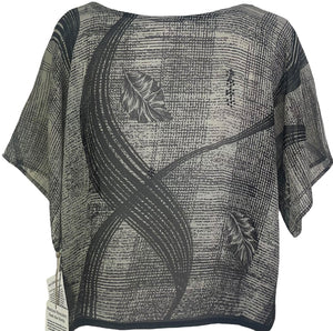sariKNOTsari  PRG6304 Sheer Avatar Pure Silk Boxy Top