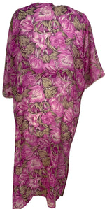 Load image into Gallery viewer, sariKNOTsari  PRG6803 Sheer Avatar Long Pure Silk Kimono Sleeved Duster with Belt
