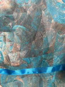 sariKNOTsari  PRG6620 Sheer Avatar Pure Silk Kimono-Sleeved Top