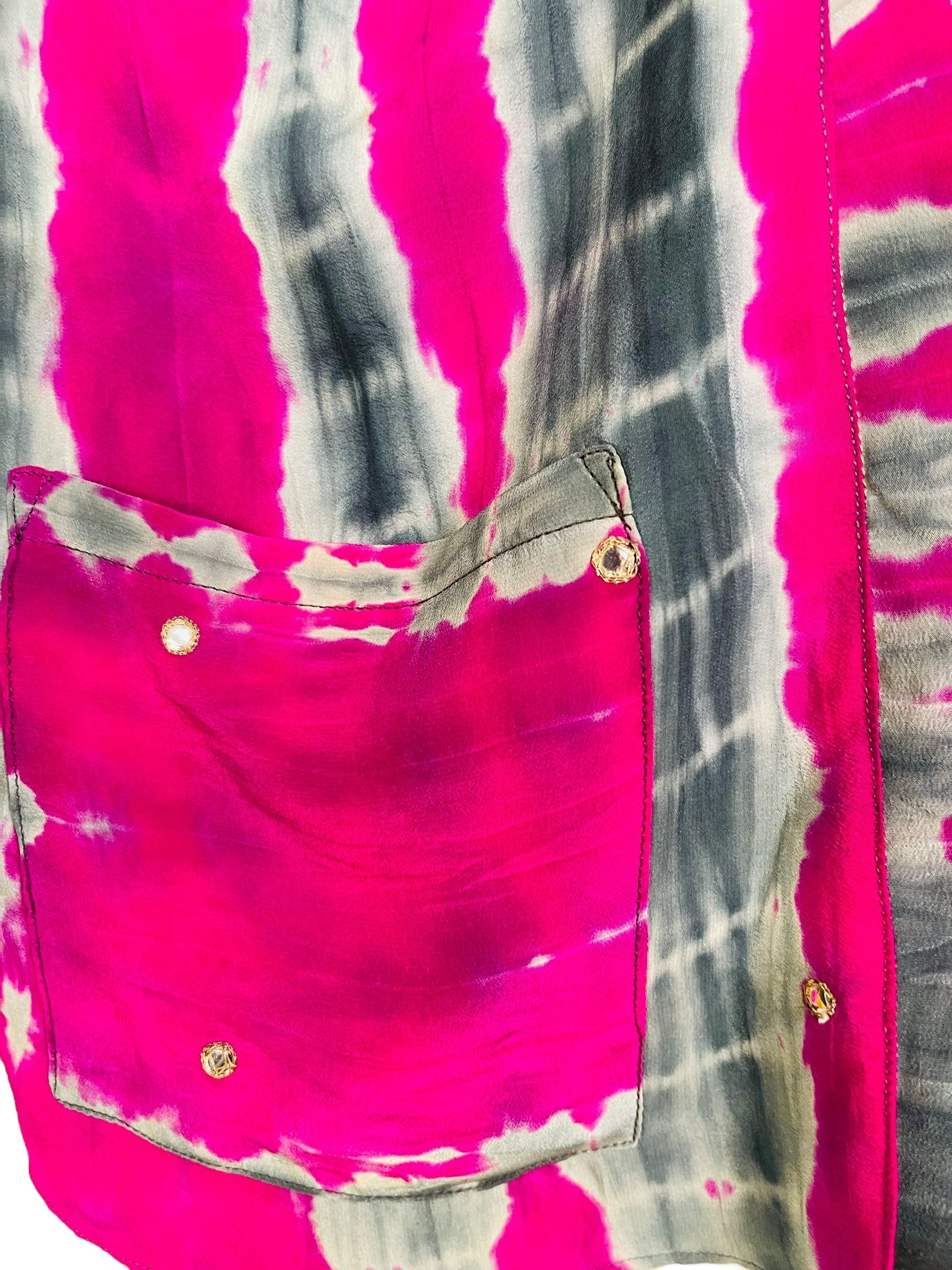 sariKNOTsari  PRC7372 Avatar Reversible Pure Silk Jiva Jacket