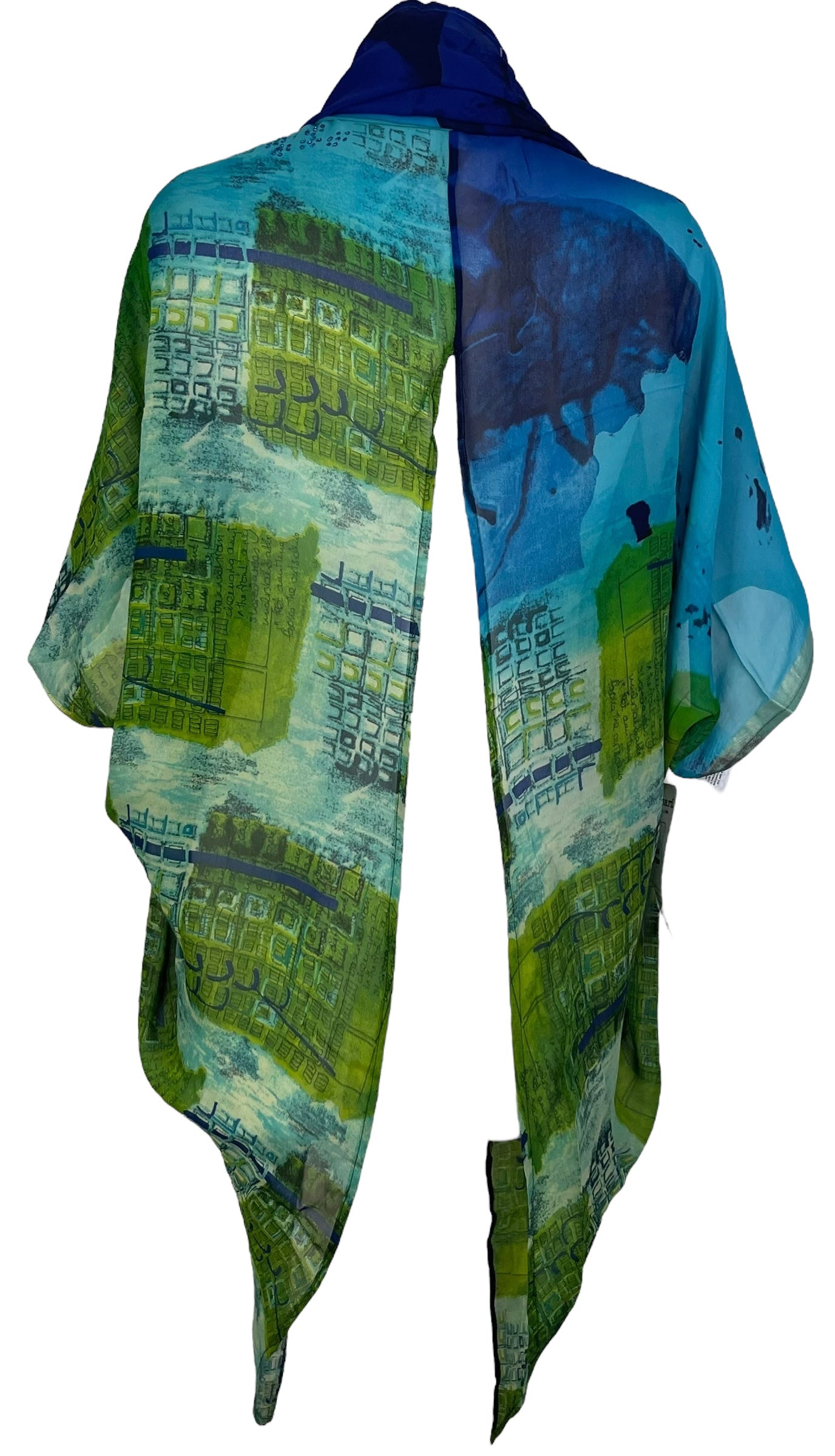 sariKNOTsari  PRG6848 Sheer Avatar Pure Silk Cardigan